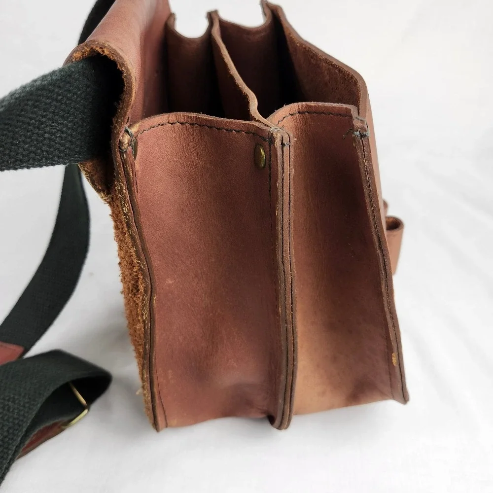 VTG J.W. HULME CO. Leather Shotgun Shell Bag Pouch USA Made Clays Skeet Hunting